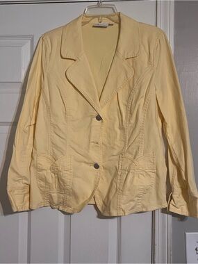 Women's Light Yellow Casual Blazer Jacket